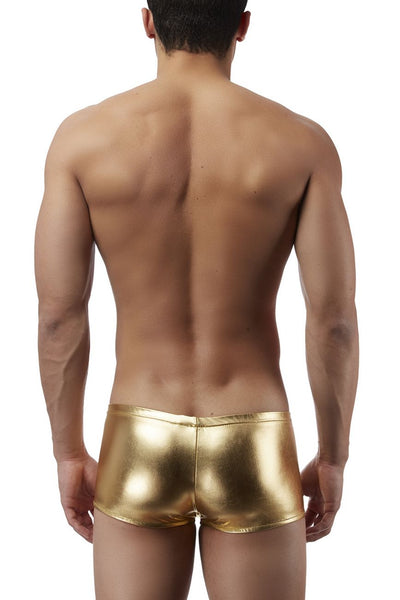 Mens Boxer Briefs Casual Fashion Sexy Colorblock Stitching Gold