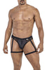 CandyMan 99798 Garter Mesh Thongs Color Black