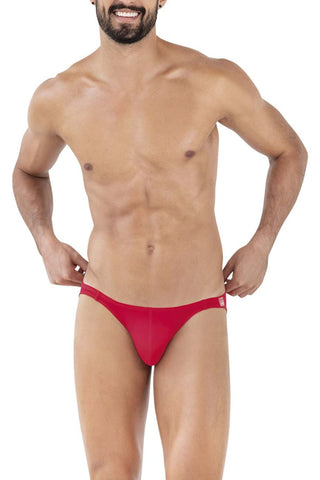 Clever 519962 3PK Australian Latin Briefs Briefs Color Red-Black-Grape