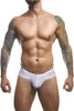 JUSTIN+SIMON XSJ22 Cheek Briefs Color White Mesh