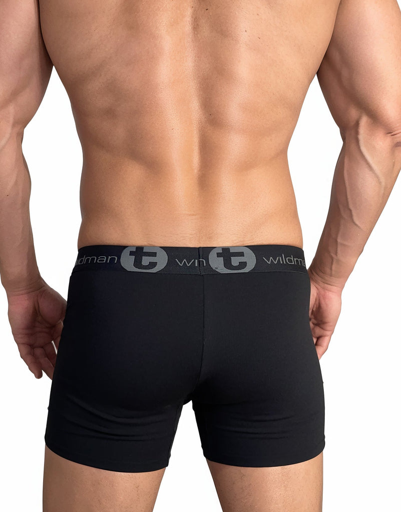 WildmanT Cotton Monster Cock 5" Inseam Boxer Brief Black