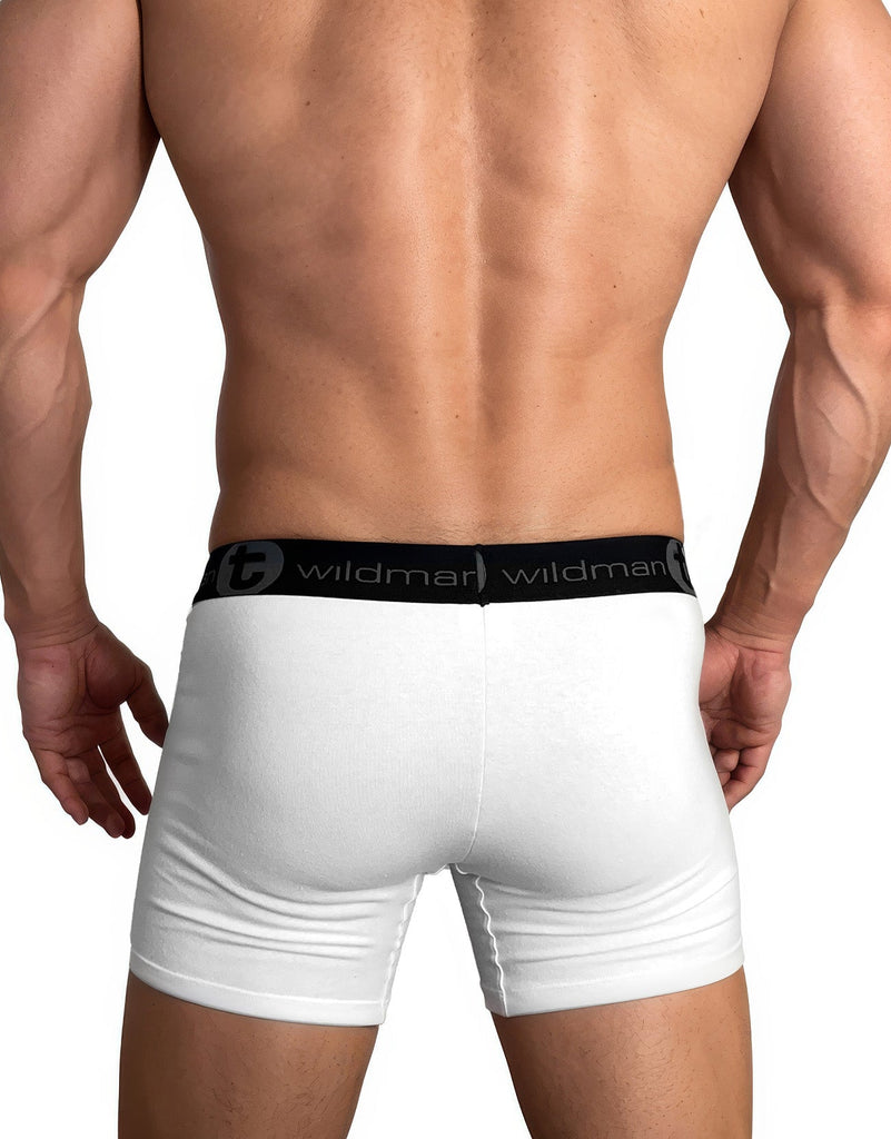 WildmanT Cotton Monster Cock 5" Inseam Boxer Brief White