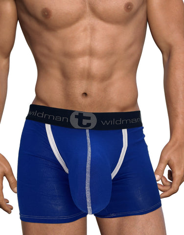 WildmanT Cotton Big Boy Pouch Stripe Jockstrap Royal Blue/Baby Blue