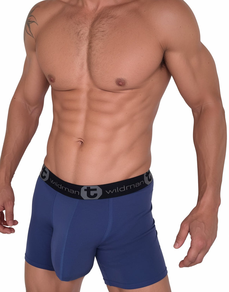 WildmanT Cotton Monster Cock 5" Inseam Boxer Brief Dark Blue