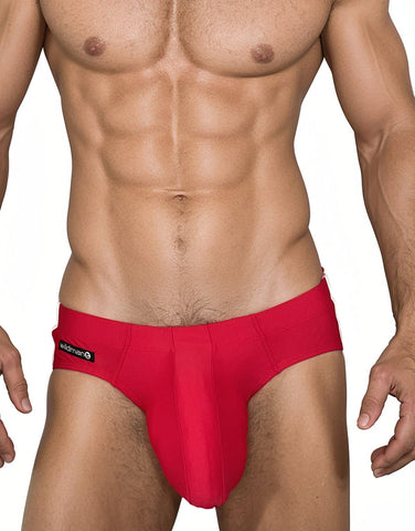 WildmanT Mesh Brief White and Red