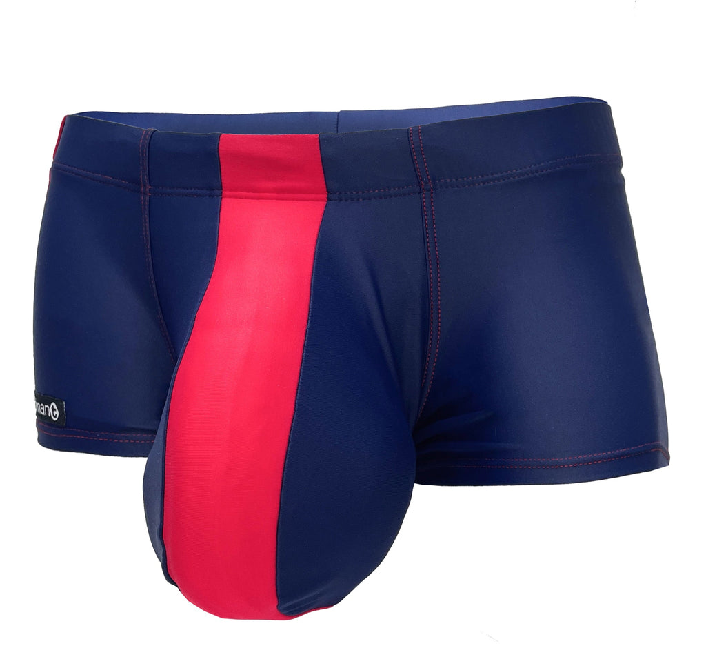 WildmanT Monster Cock Swim Square Cut Navy/Red