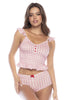 Mapale 7592 Two Piece Pajama Set Color Vichy Pink Plaid