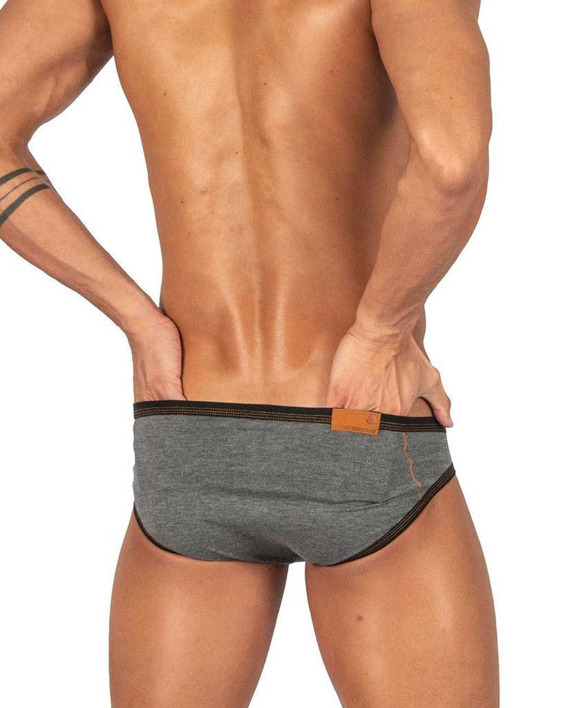 Private Structure LCUT4358 Barn Boy Low Rise Mini Brief Color Stone Gray