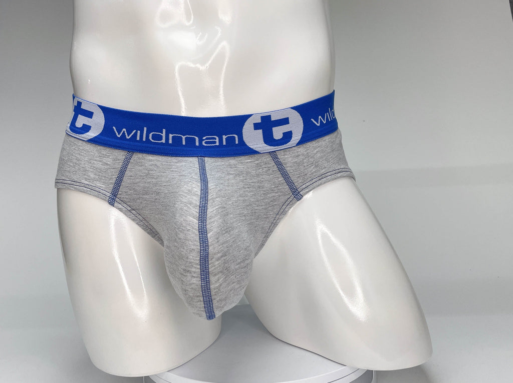Wildmant Big Boy Pouch Bikini White/Blue Underwear 