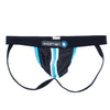 WildmanT Raw Sport Stripe Jockstrap with Duraband Waistband  Blue