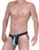 WildmanT Raw Sport Stripe Jockstrap with Duraband Waistband  Blue